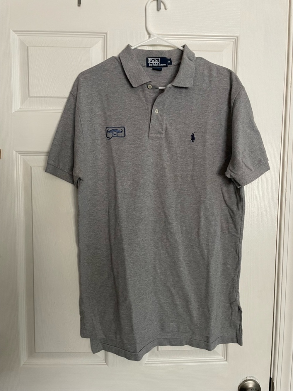 Polo Ralph Lauren Pringles Chips Men's Size Medium Gray Polo Shirt 100% Cotton